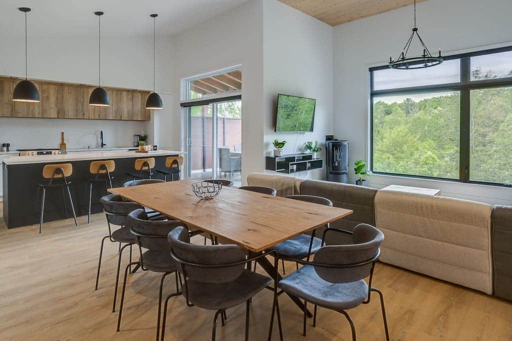 Dining room and kitchen Dining room and kitchen