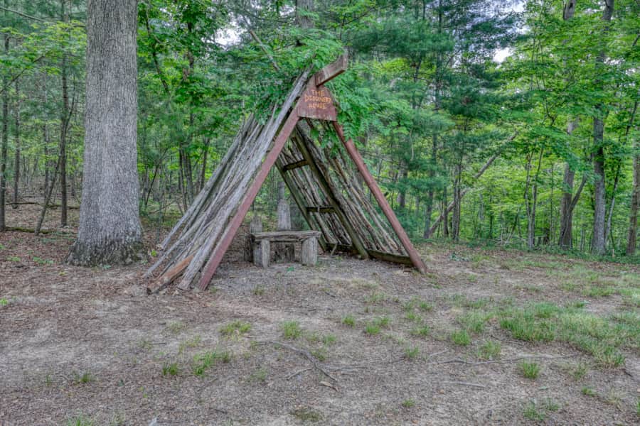 Kids' wooden A frame fort