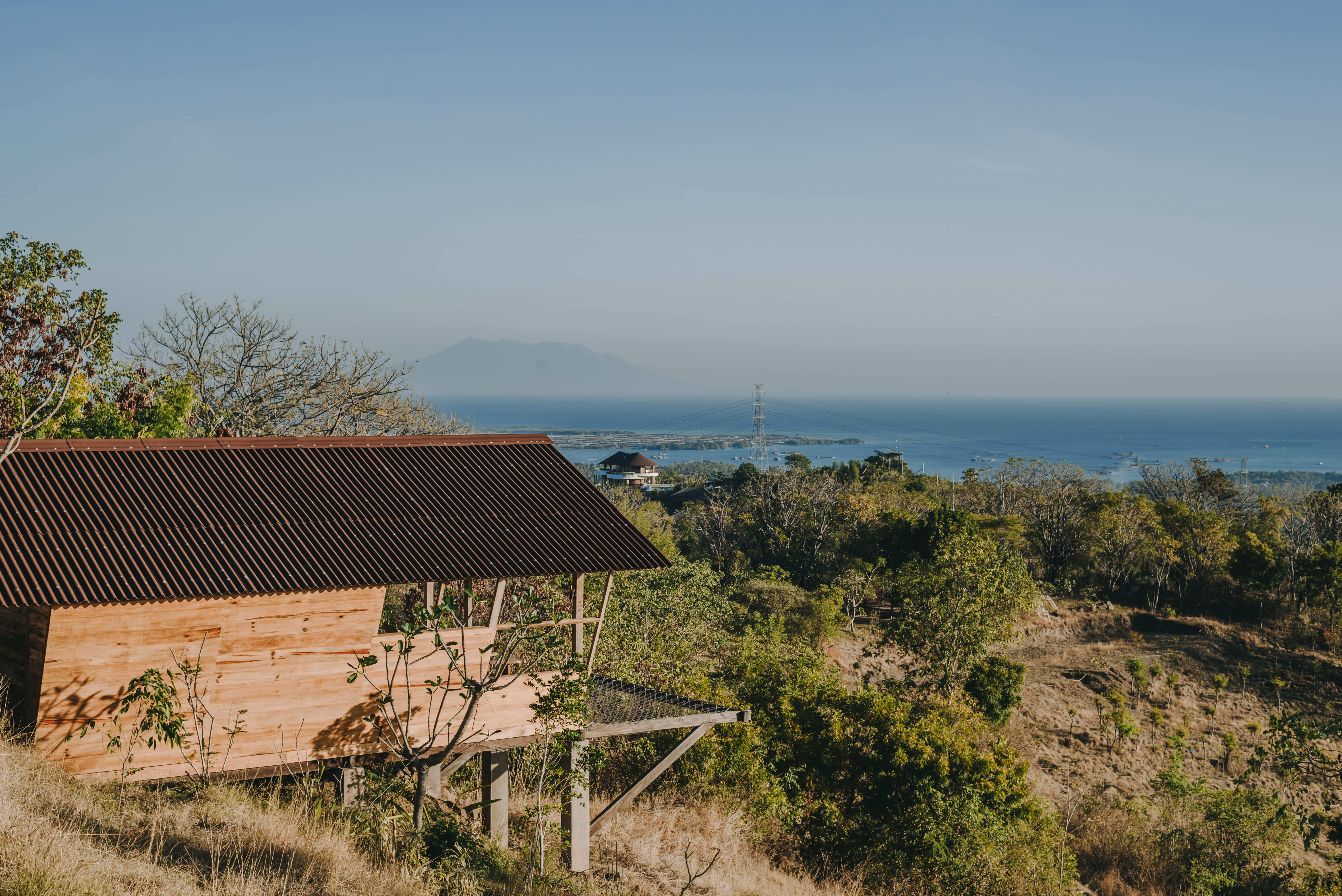 Rustic wooden cabin surrounded by trees