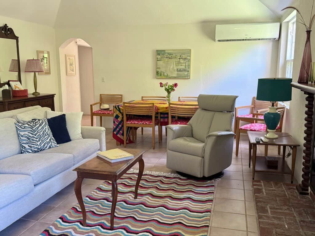 Living area with smart TV