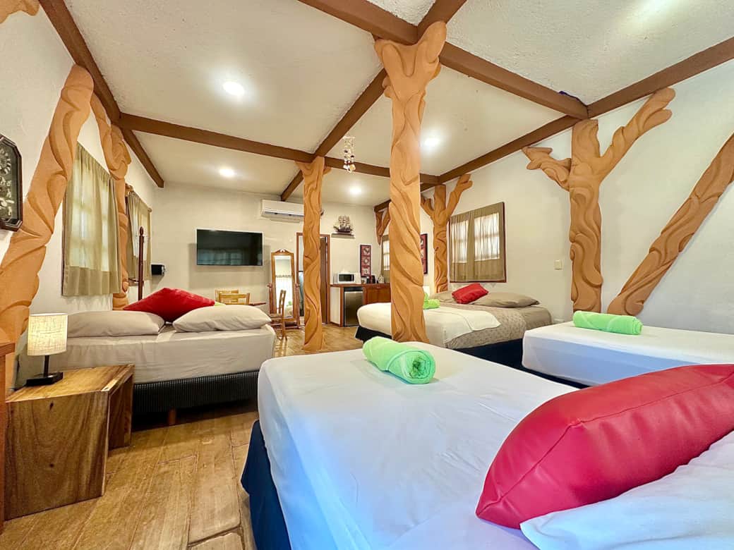 Room on the beach, equiped mini fridge, microwave and coffe machine, private bathroom