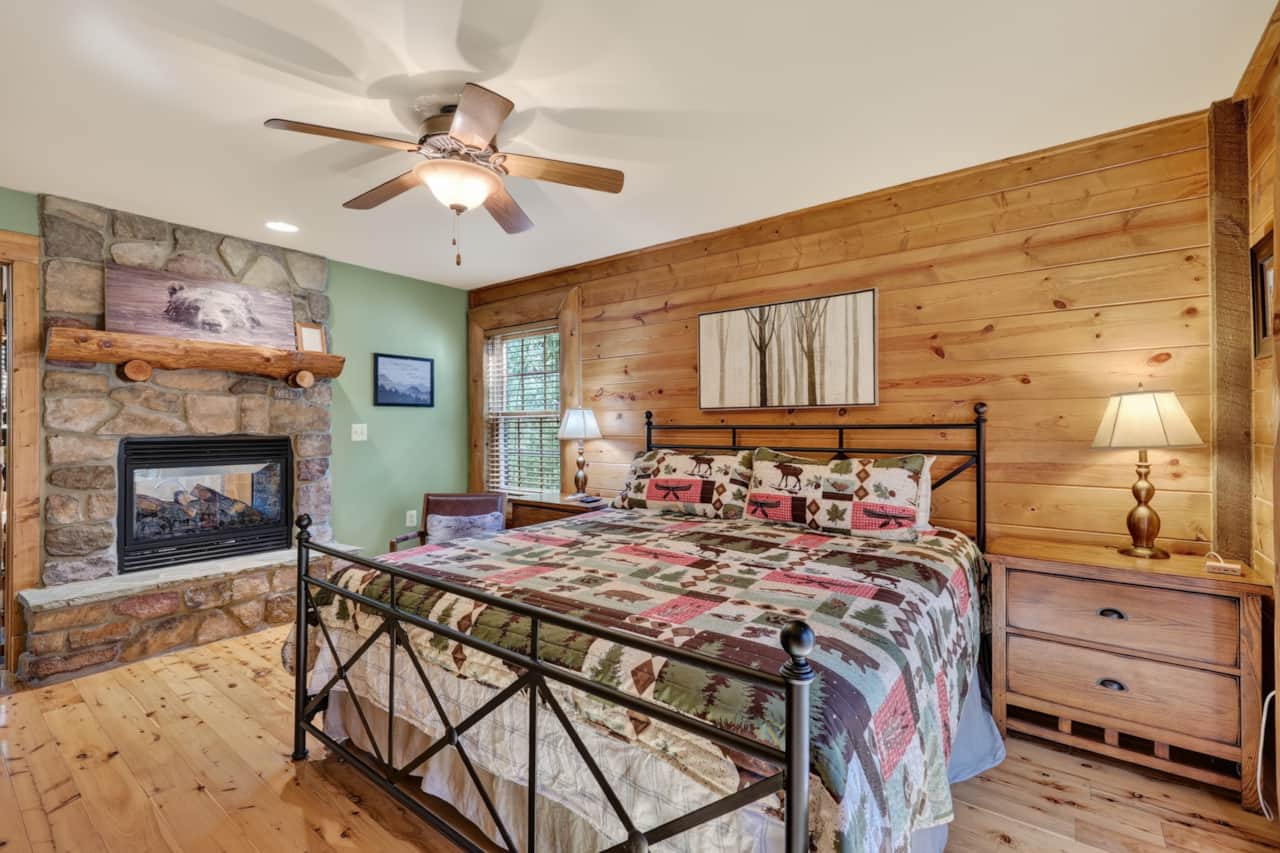 Owner's suite with fireplace