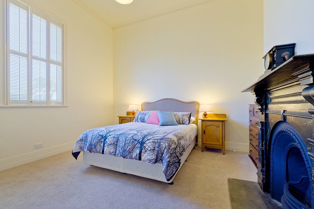 Beautiful fireplace in the second bedroom