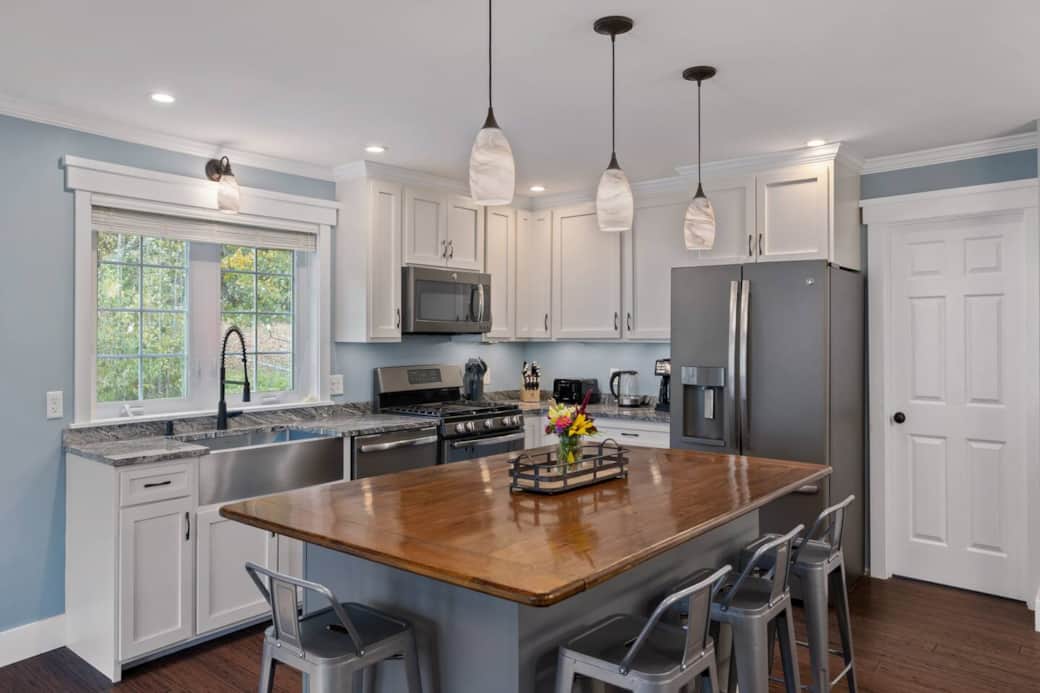 The kitchen is fully equipped with everything you need to create a nice meal after a day of exploring around Smugglers' Notch.