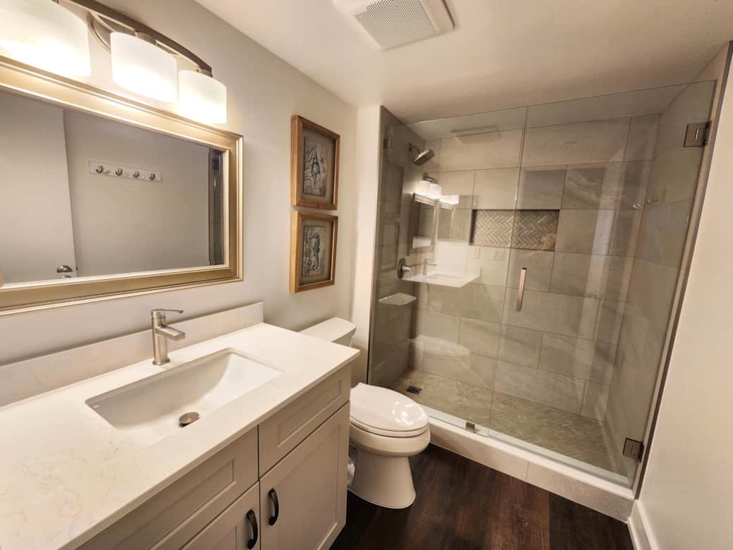 Owners bath with walk in shower