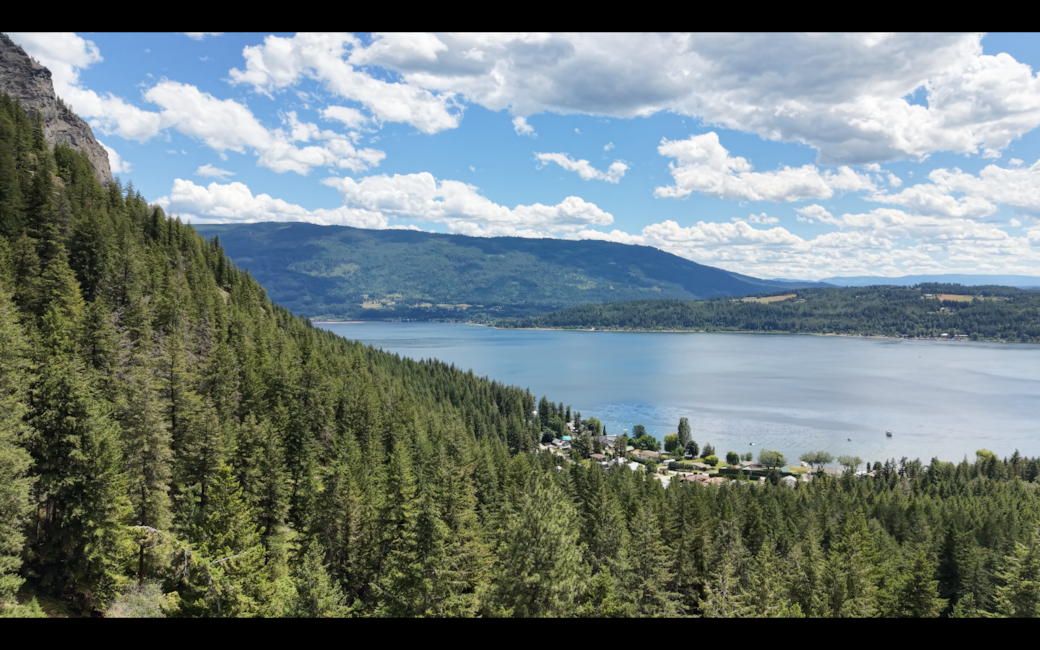 Mountainside Retreat Centre Sunnybrae Shuswap BC View of Bastion