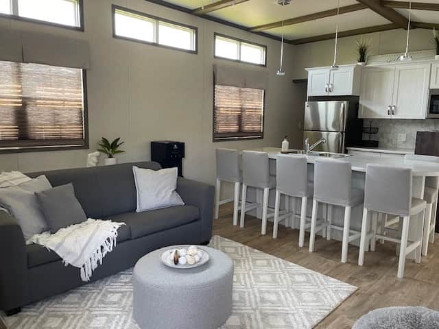 Living and kitchen