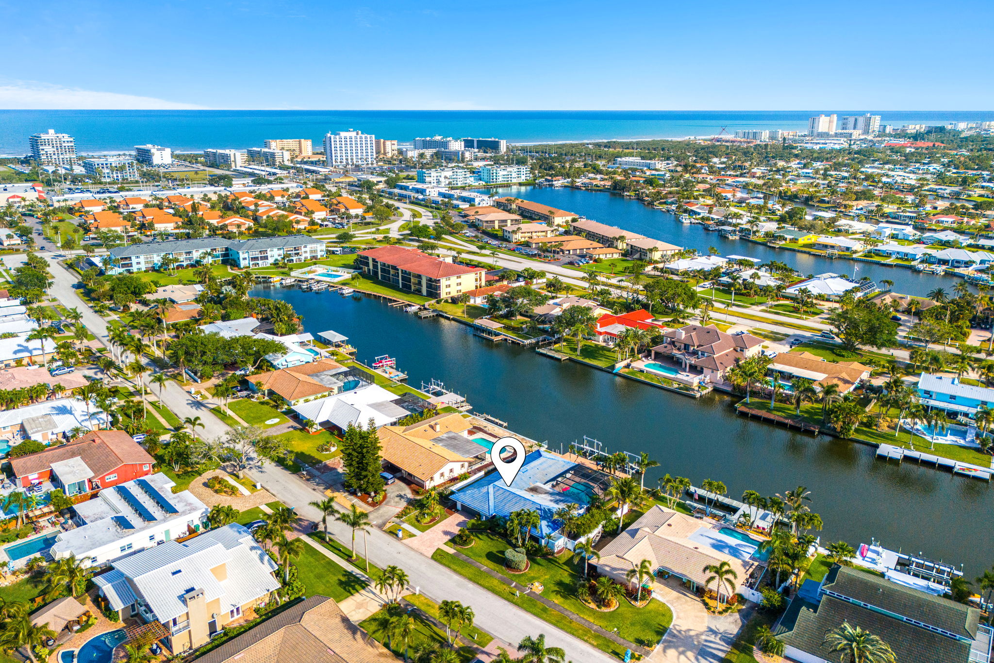 Waterfront homes, boat docks & ocean views perfect for guests seeking a coastal charm!