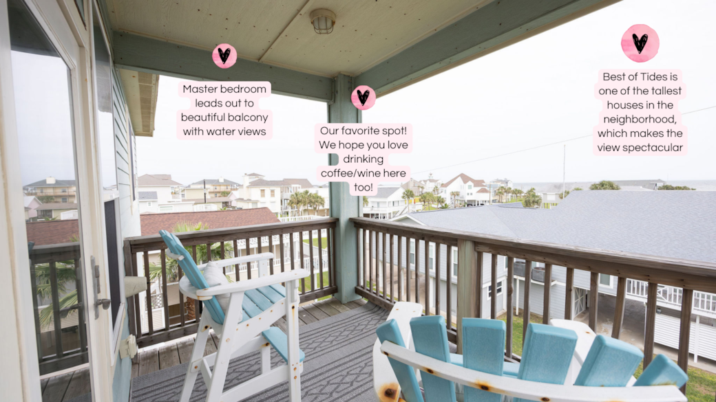 This view! As soon as you step onto the master bedroom balcony, you’ll relax.
