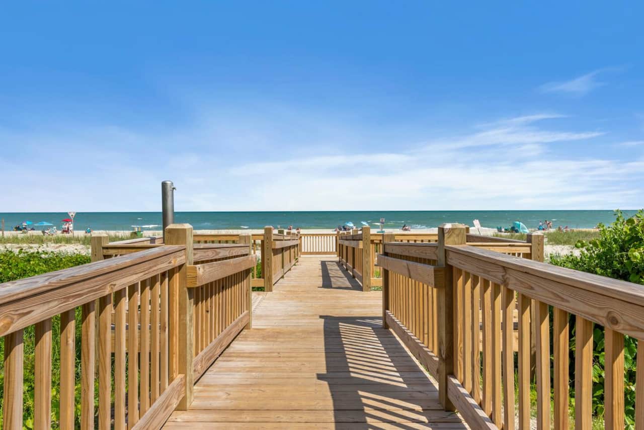 Beach access just steps from the condo- no need to drive!