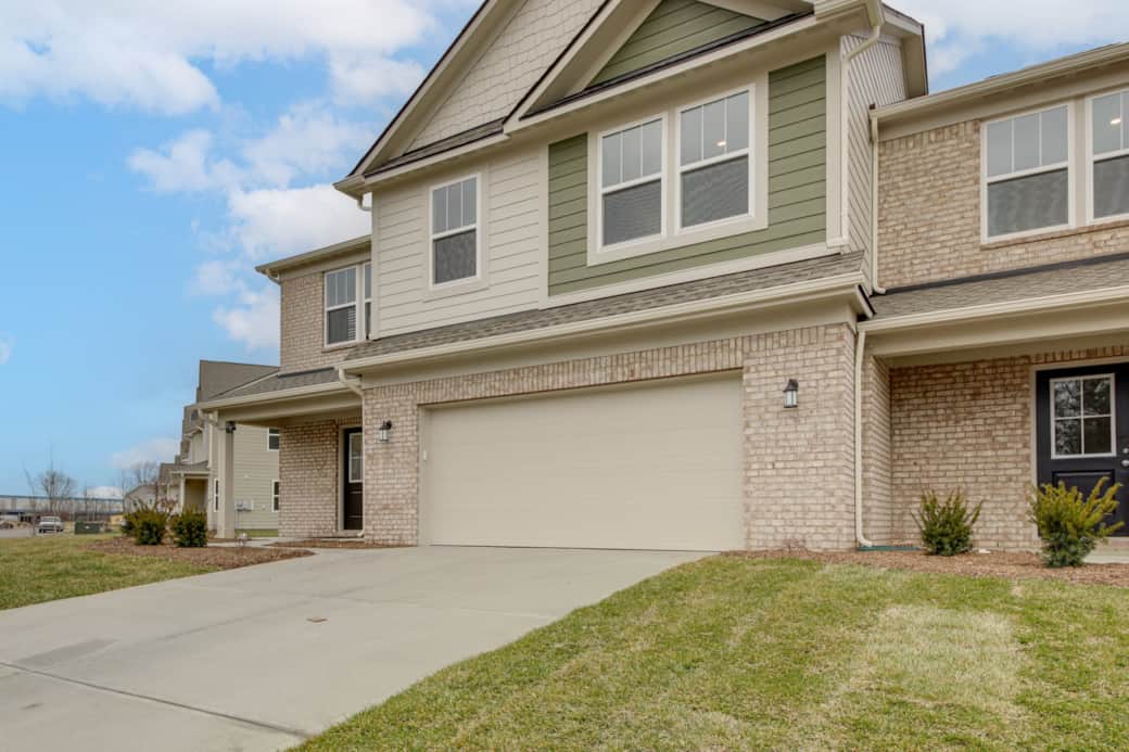 Attached two-car garage