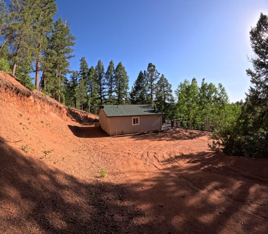 Cabin view from driveway