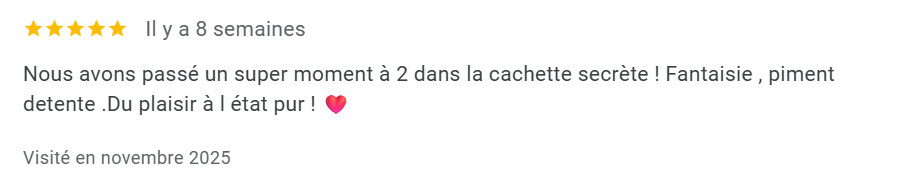 Avis Google - La Cachette Secrète