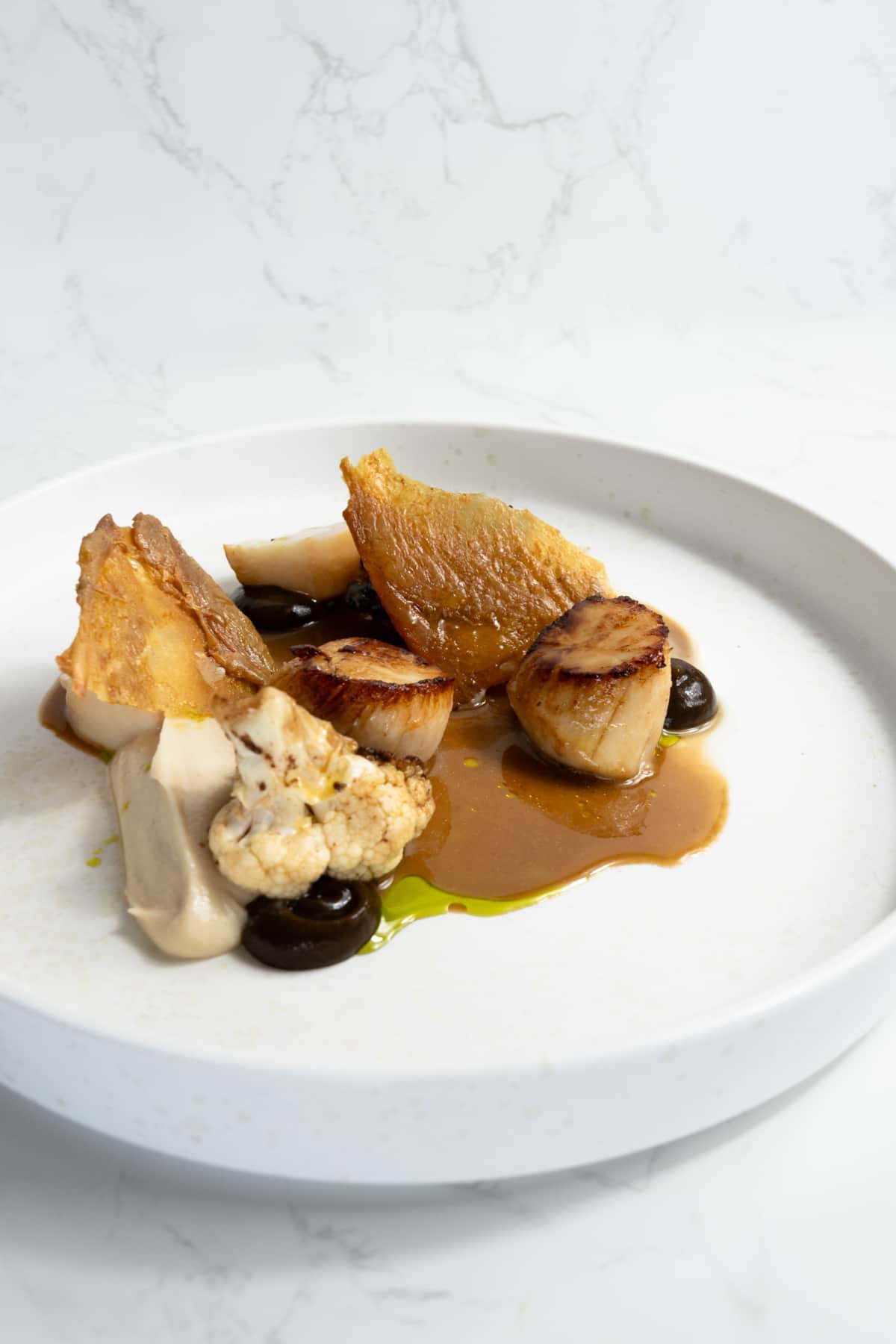 Fine dining dishes served at a private event at The Croft