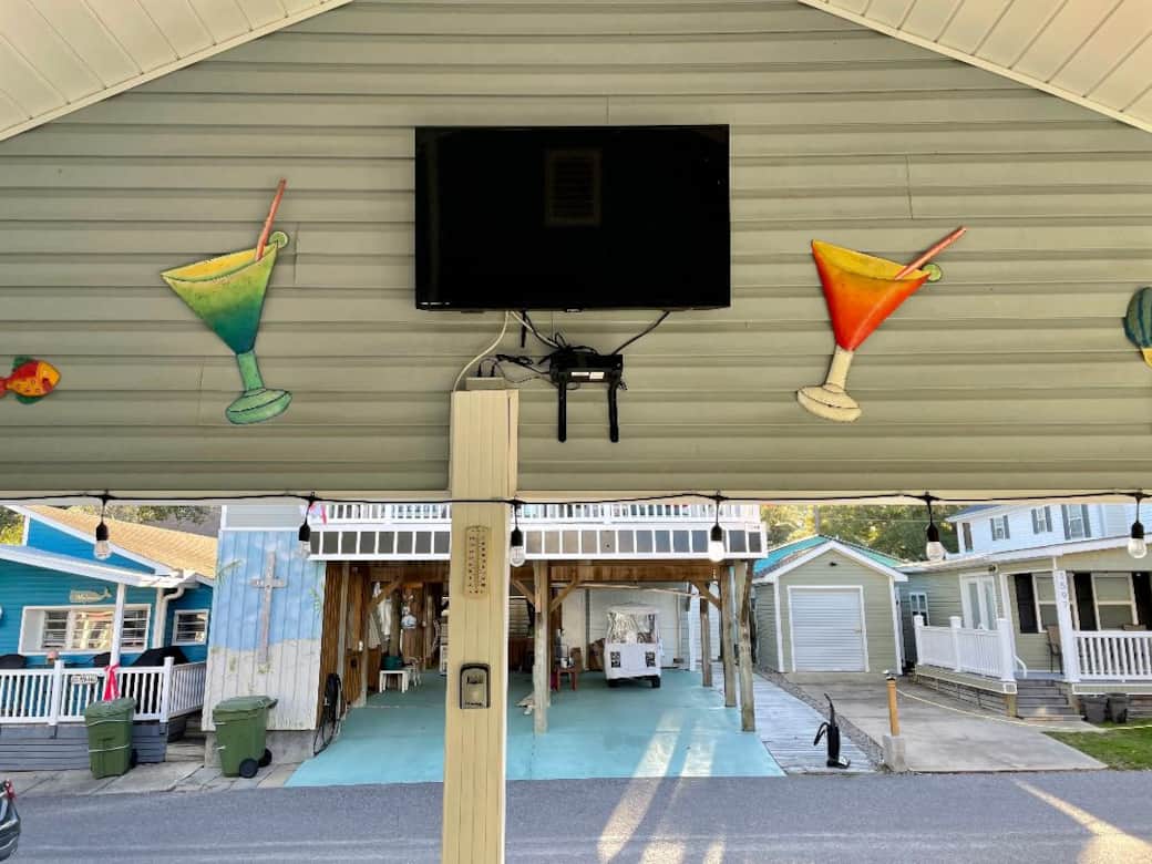 TV on front porch