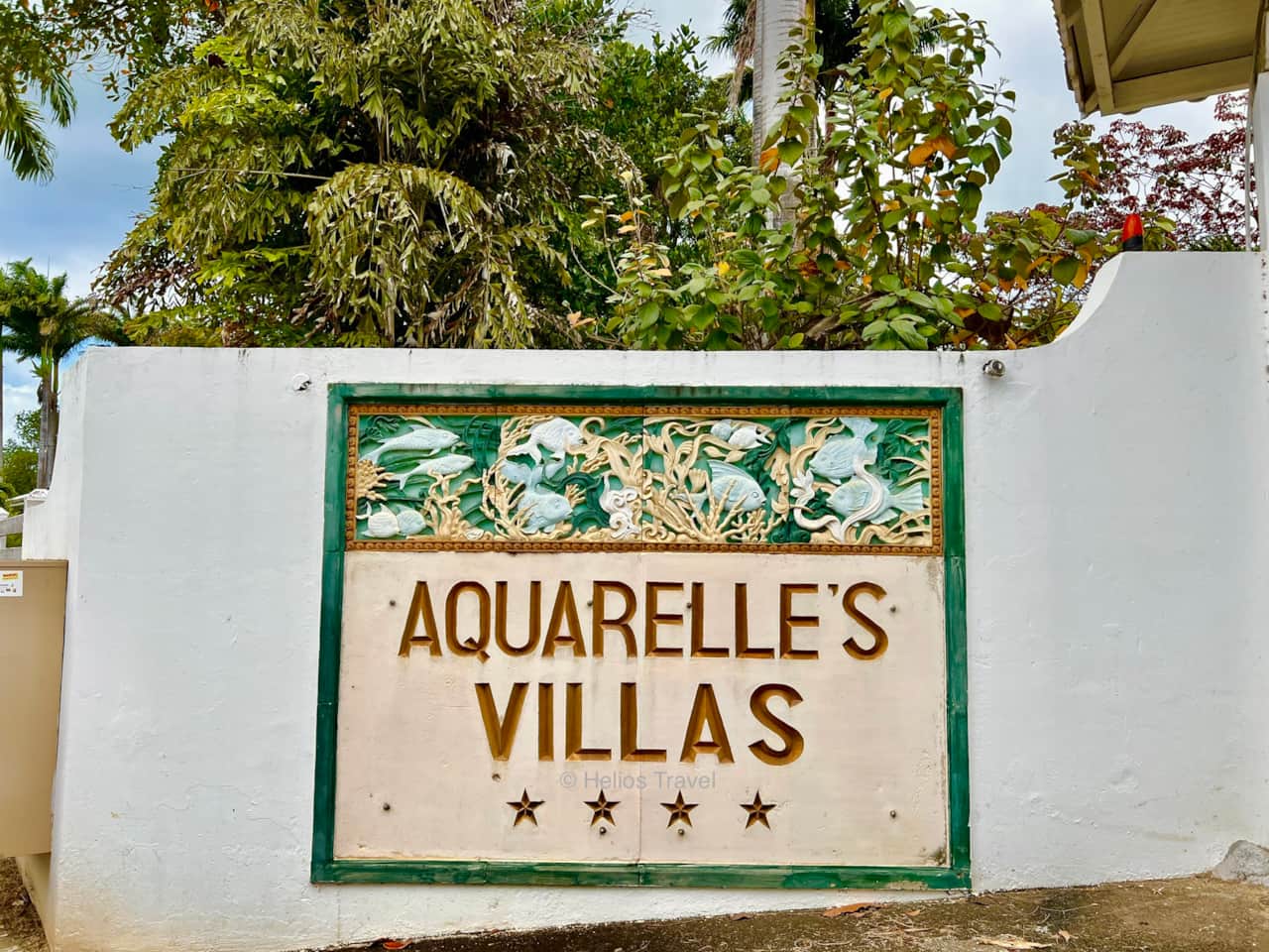 La résidence des villas Aquarelle's. Une quinzaine de villas simplesou doubles composent le domaine.