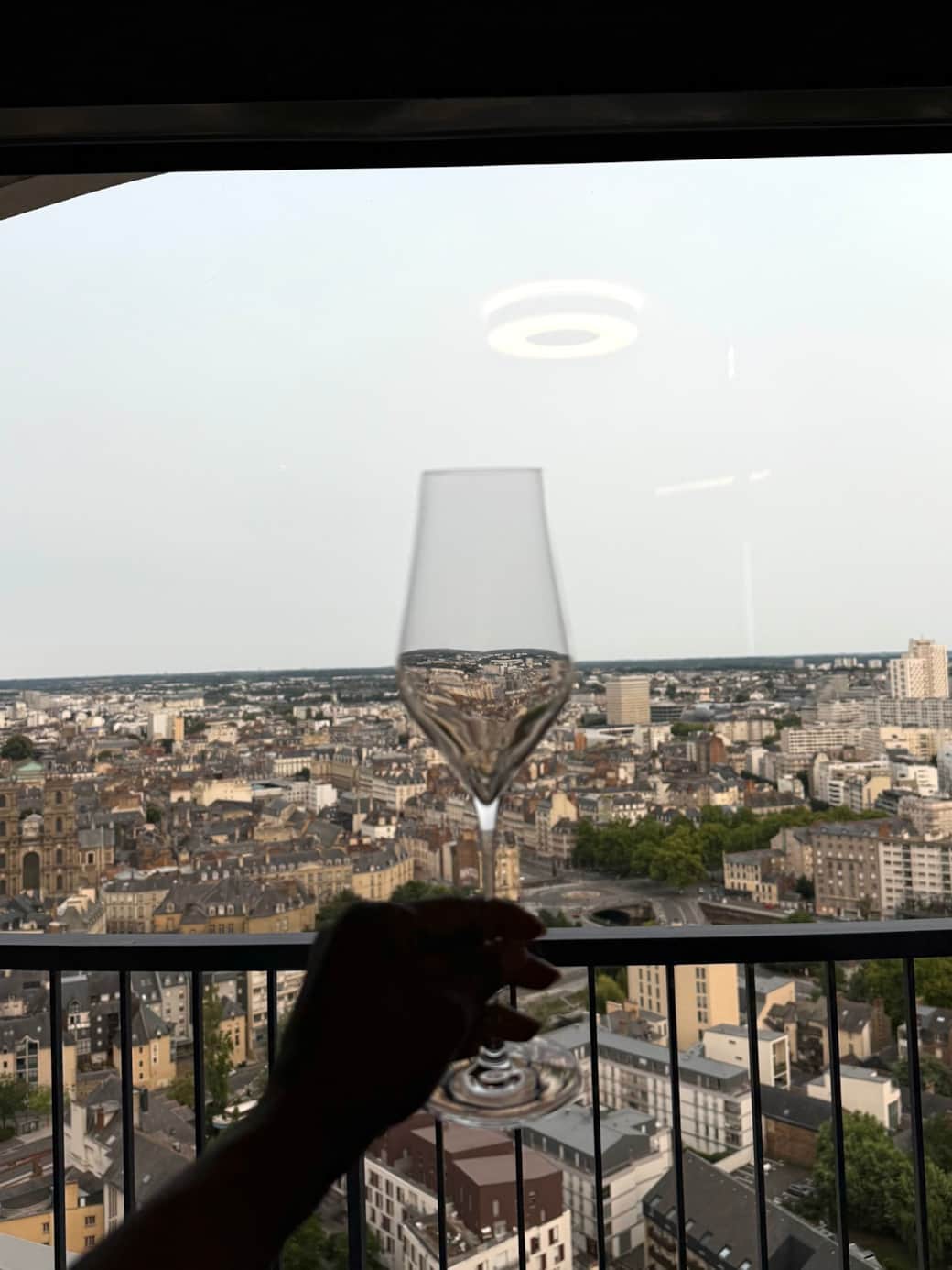Skyline Rennes city centre exceptional view romantic love room balcony