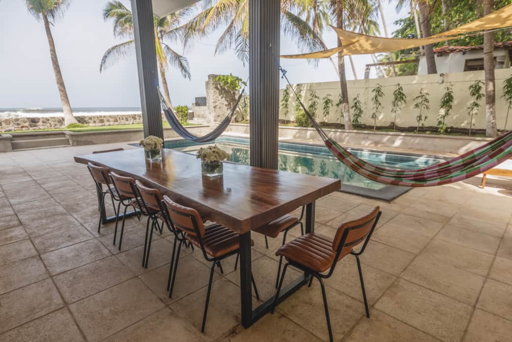Outdoor dining table