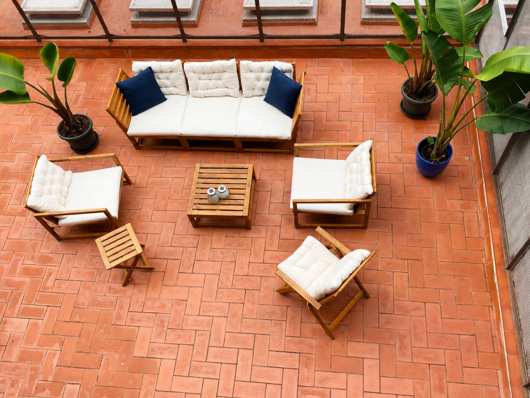 Large terrace barcelona apartment