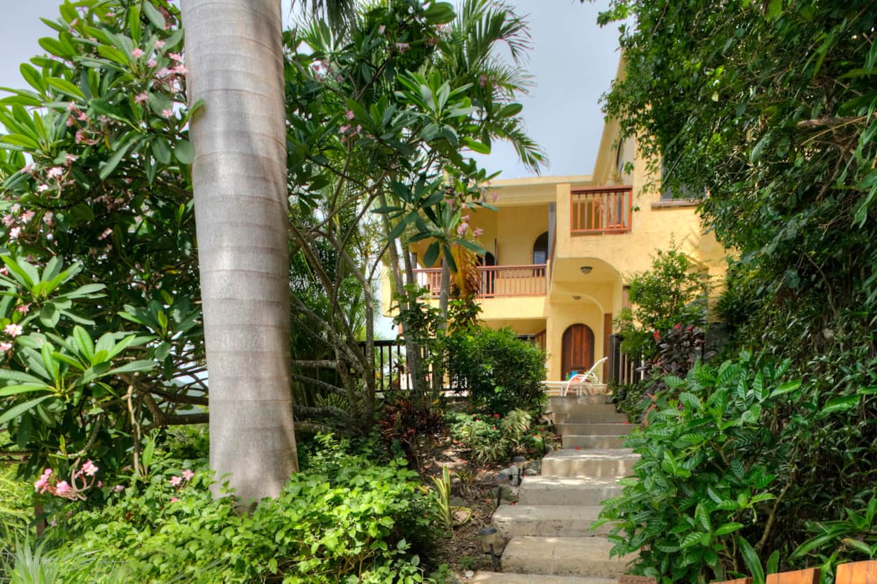Stairs from parking area