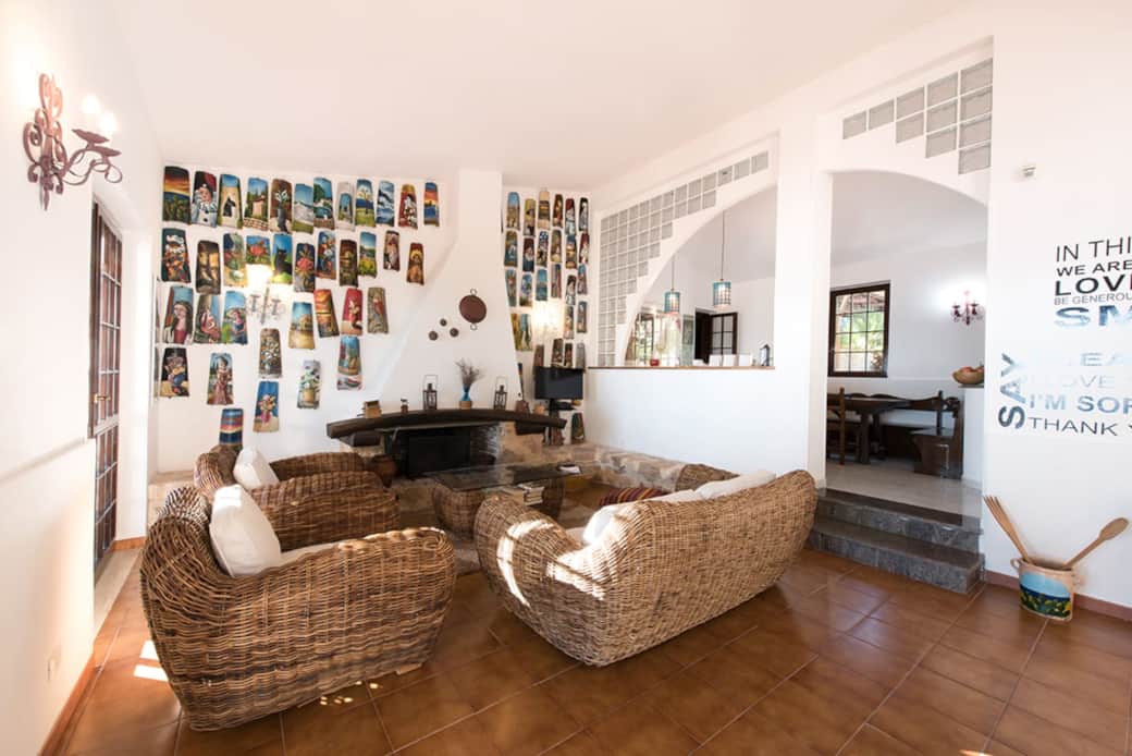 the living room
