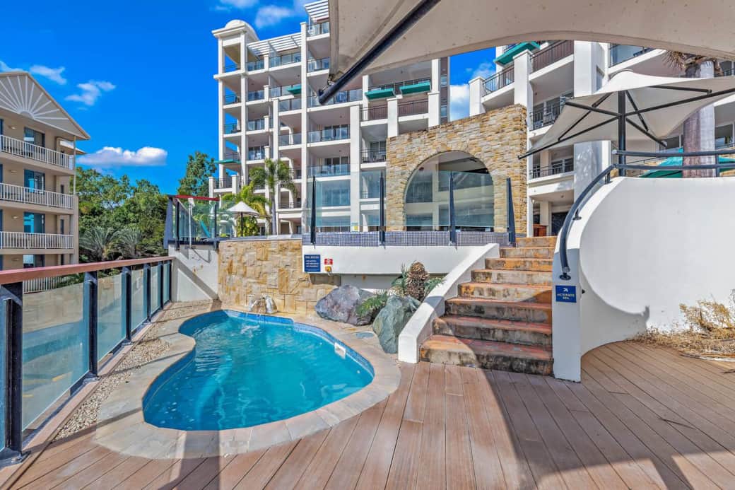 Climate controlled outdoor shared spa