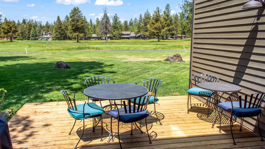 Back patio seating