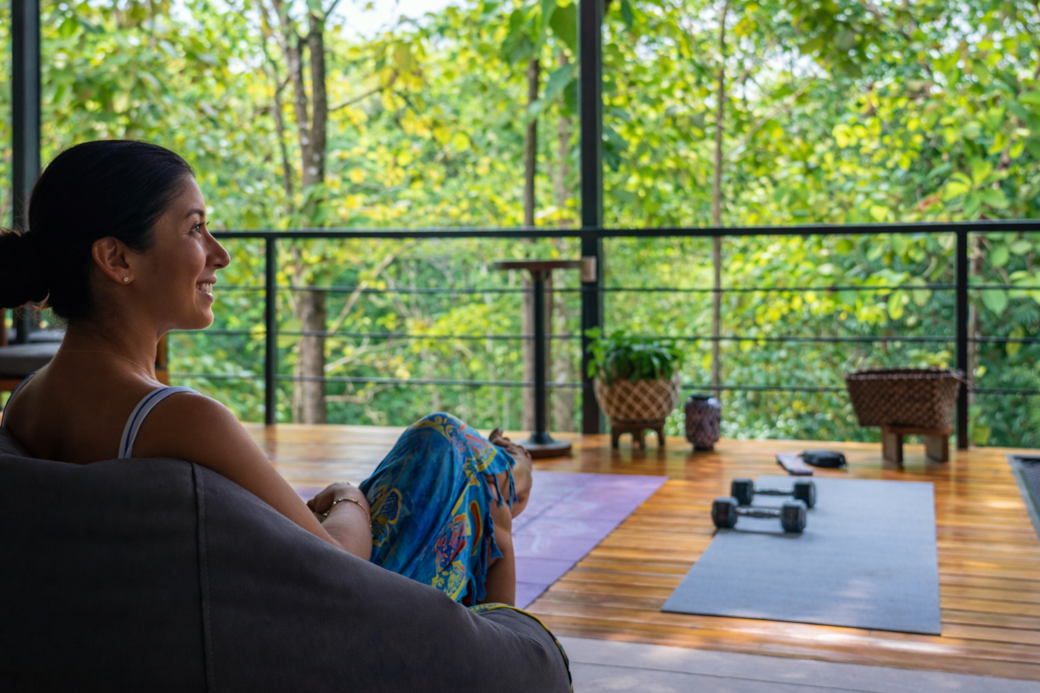 Serene moment in the tropical retreat