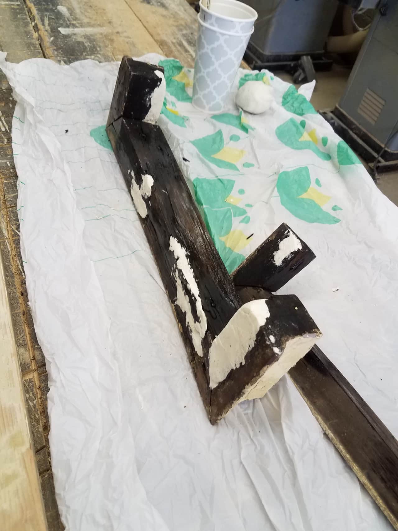 Epoxy repair on the old columns