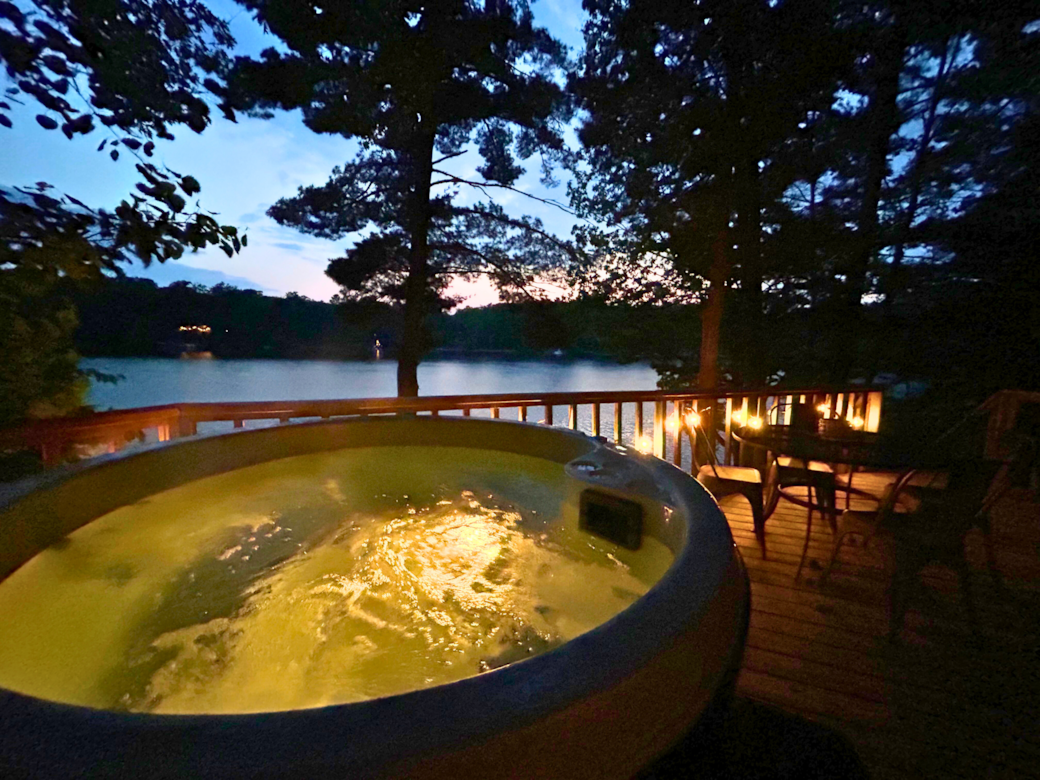 Hot Tub for the Water's Edge at sunset