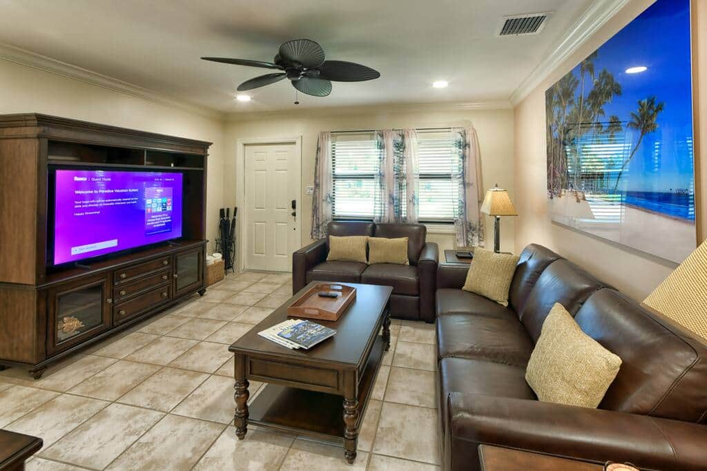 Living Room with Roku TV