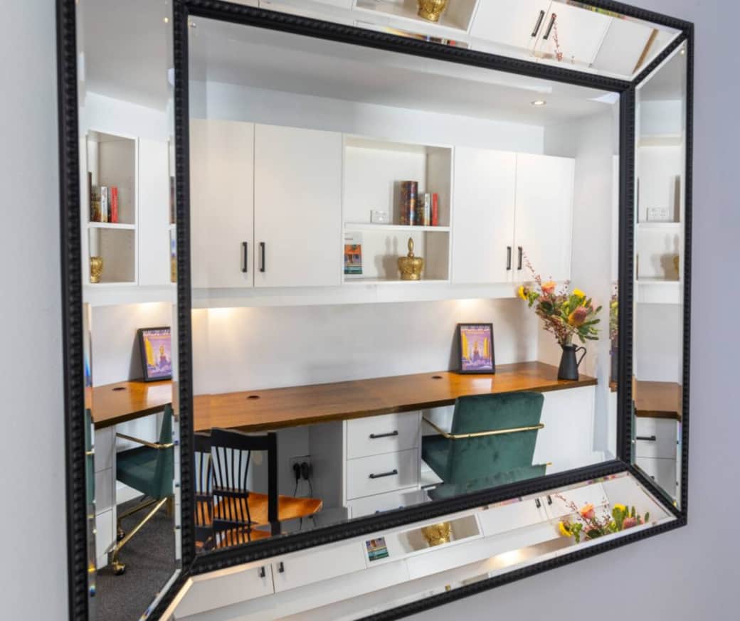 Natural light and great working space with room to spread out.