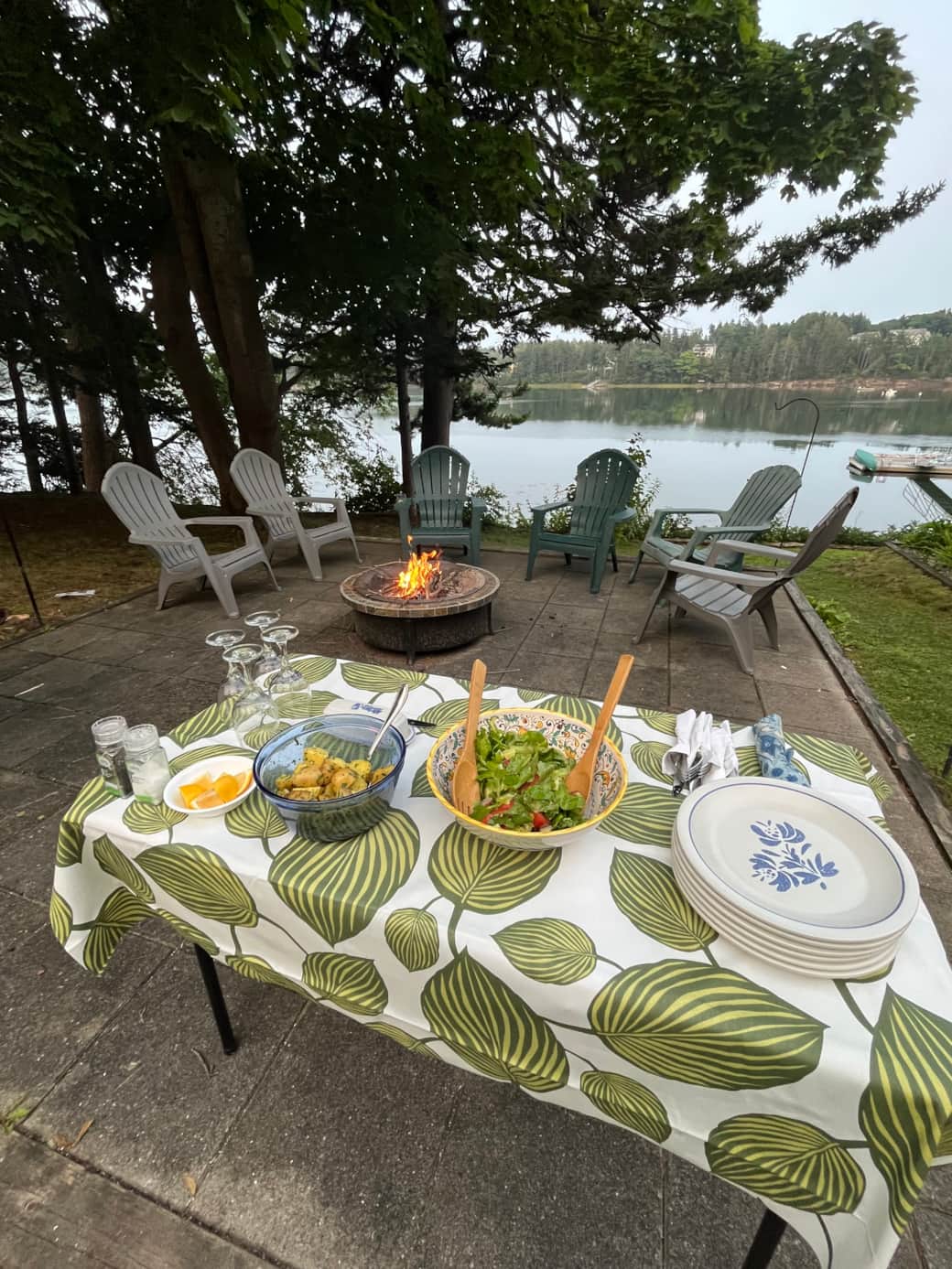 Patio with firepit