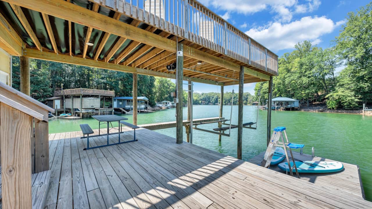 Large Private Covered Dock with Boat Parking