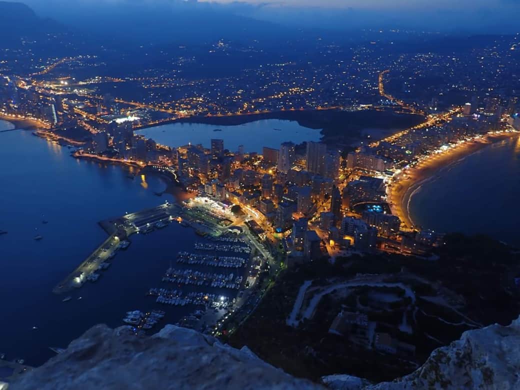 Calpe from the Penon at night