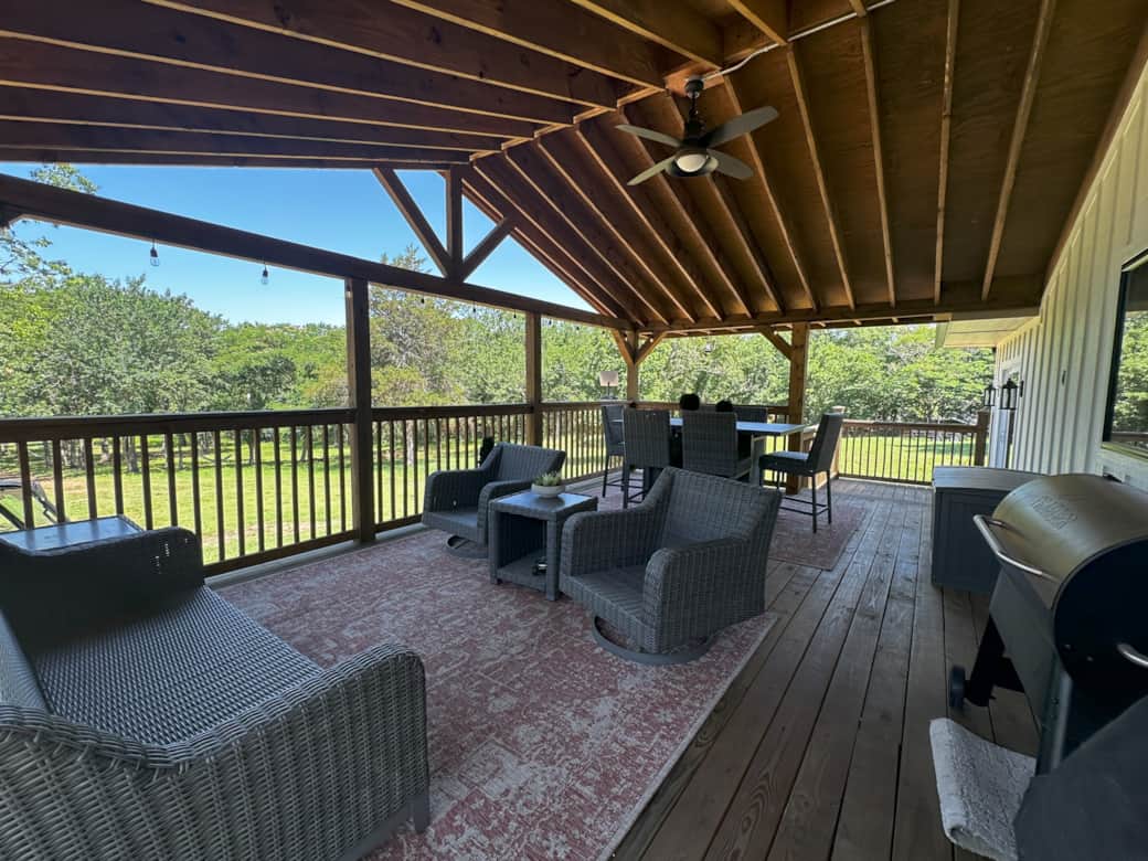 Porch View and Pellet Grill