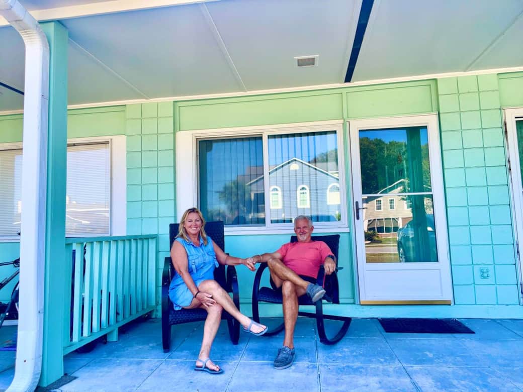 Joe & Lisa, your hosts enjoying the front porch rockers