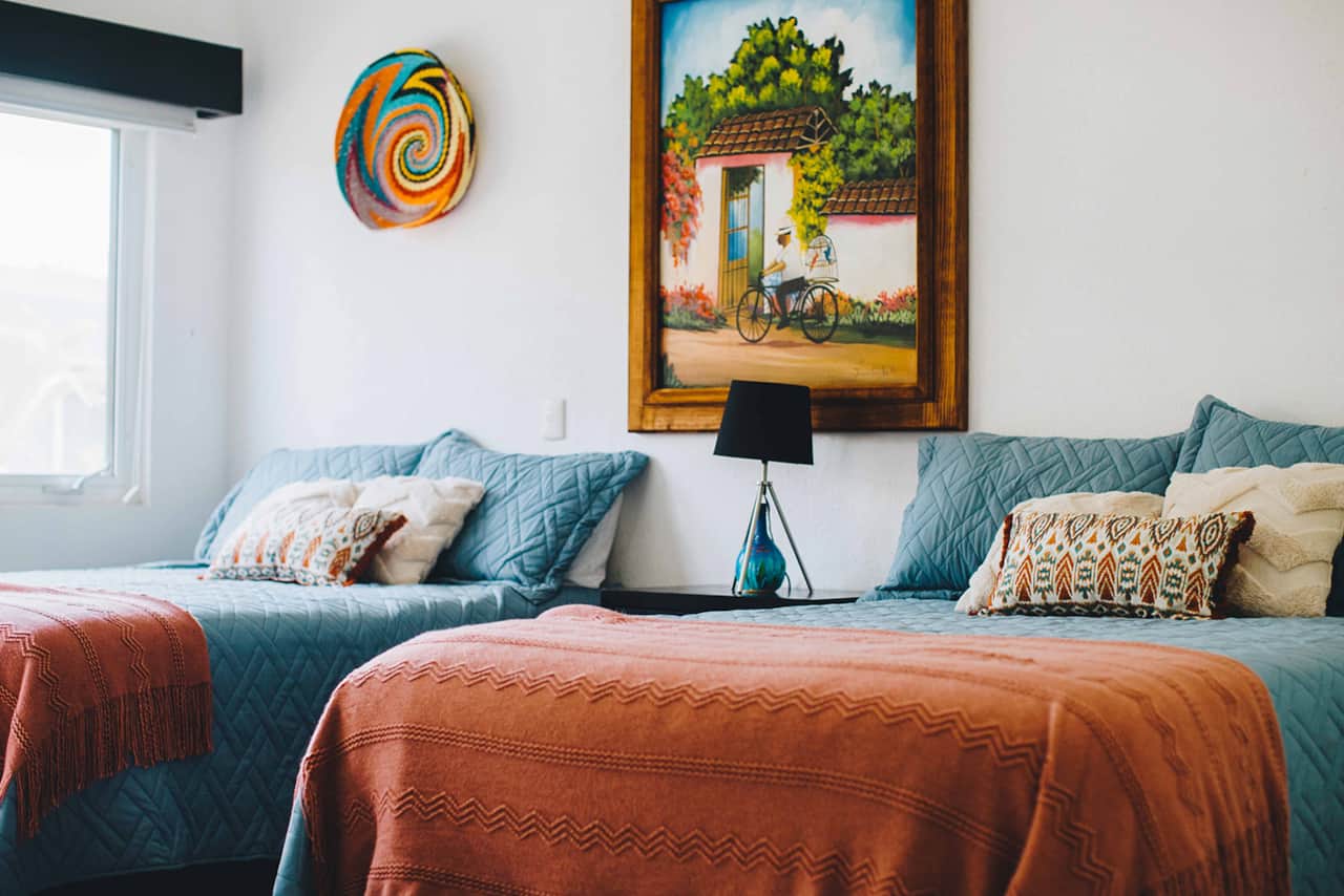 Cozumel-themed bedroom — first view