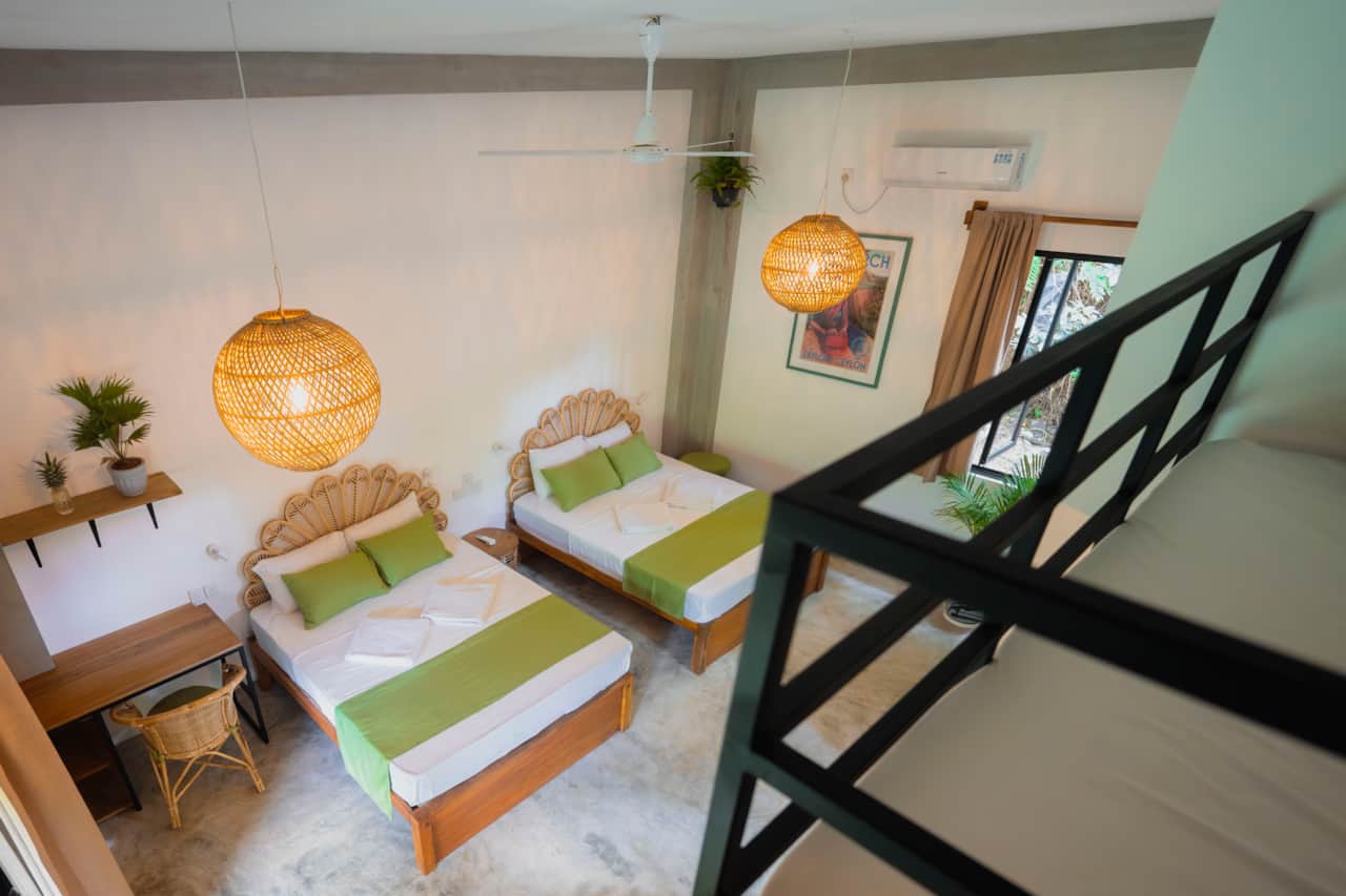 The view from the queen sized loft bed