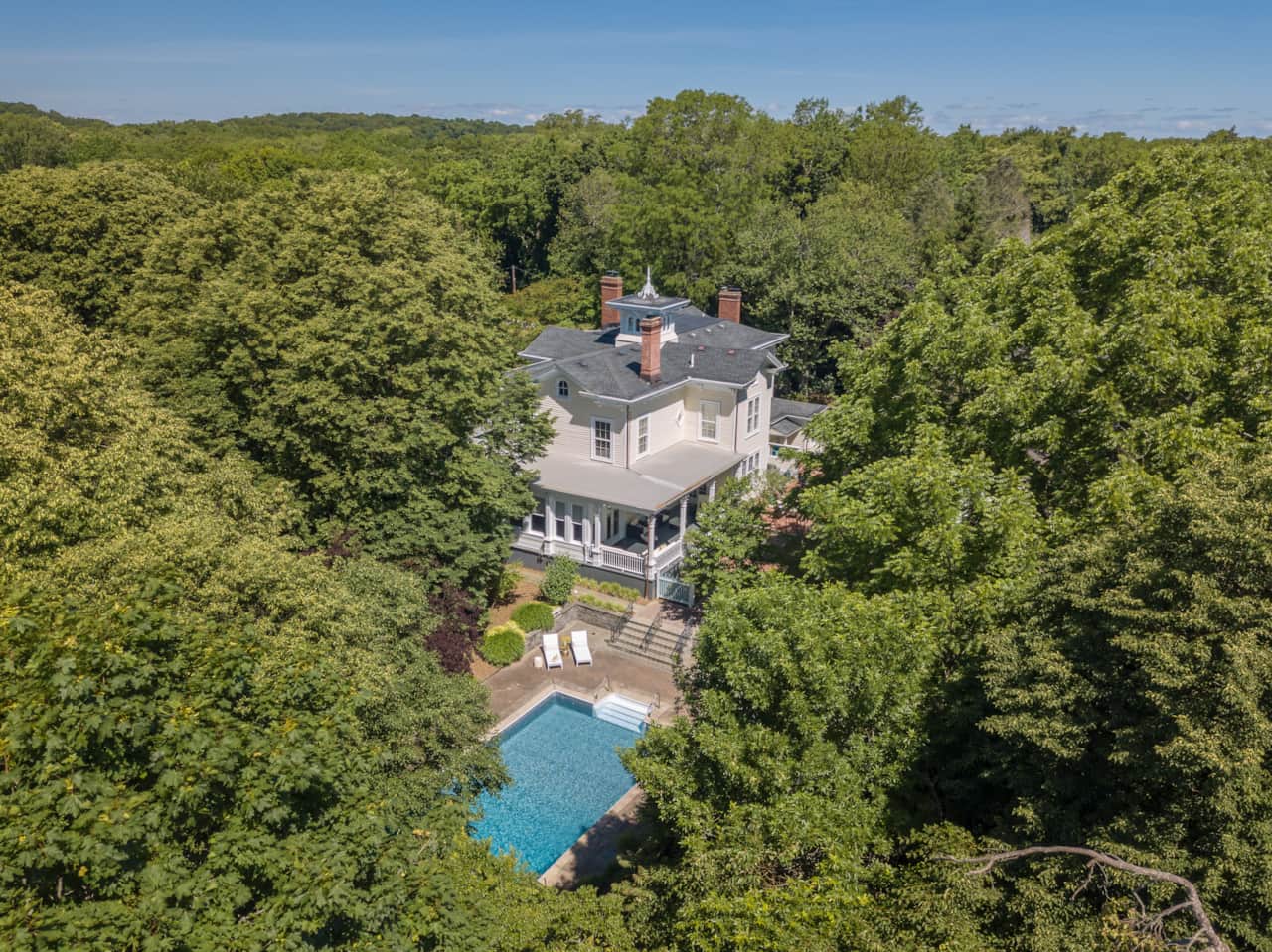 Drone View with Pool