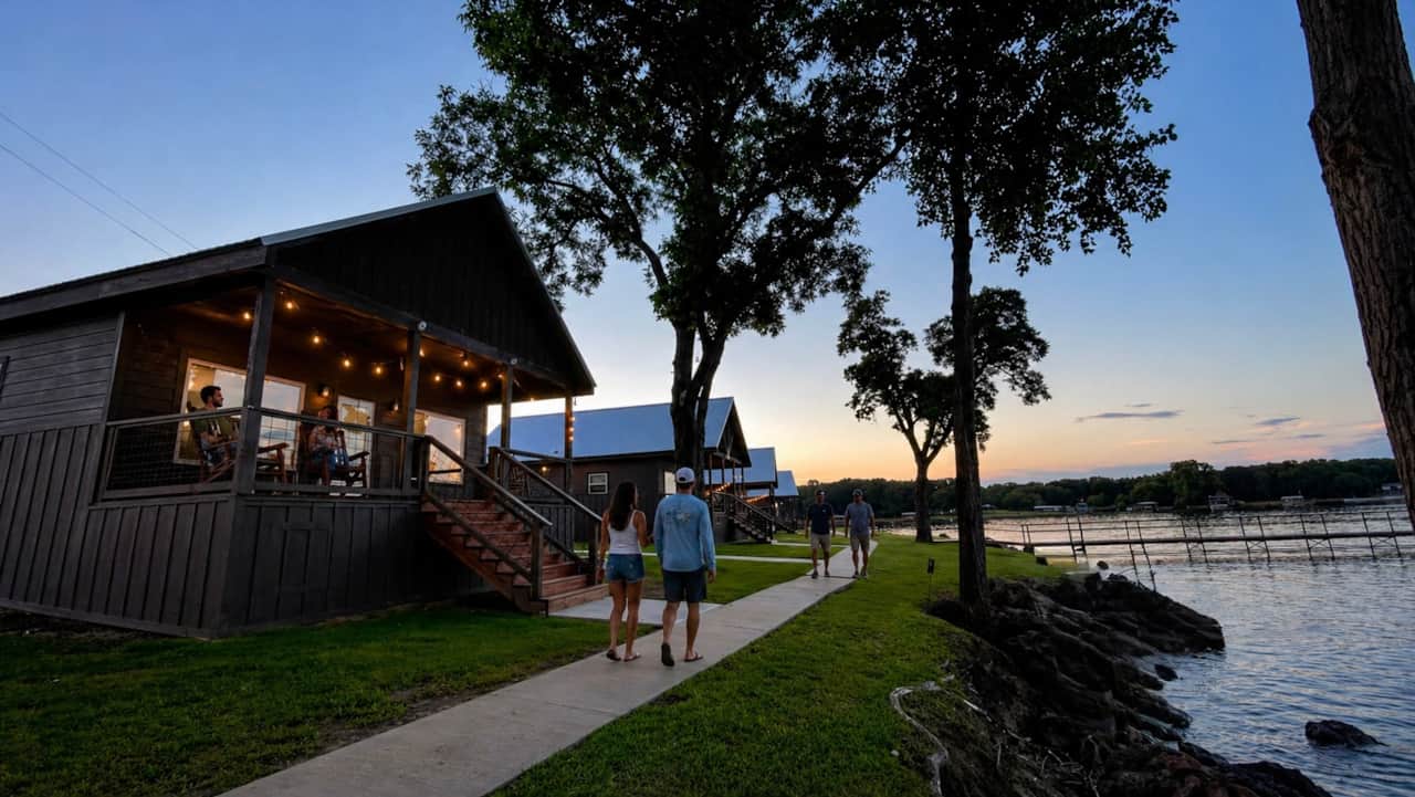 Waterfront cabins