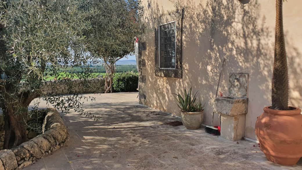 Lato est della villa