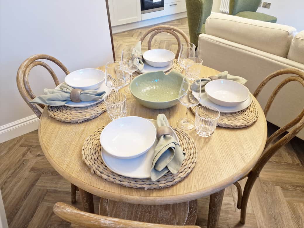 Dining table and chairs for 4 people
