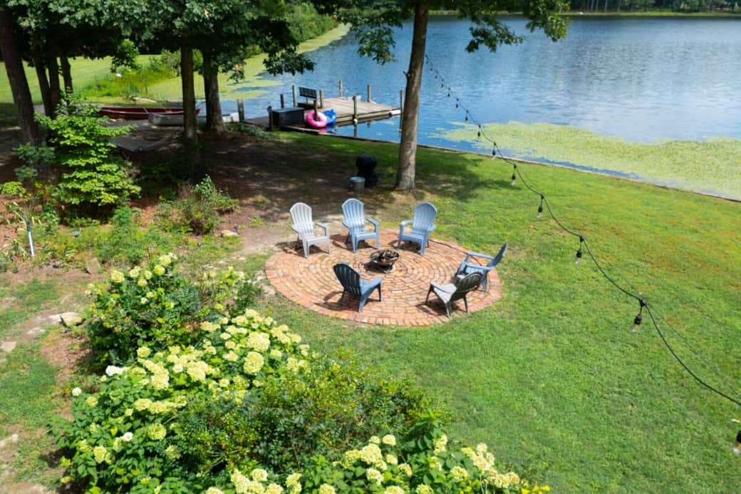 The circular patio provides the perfect place to take in a sunset and enjoy some smore's.