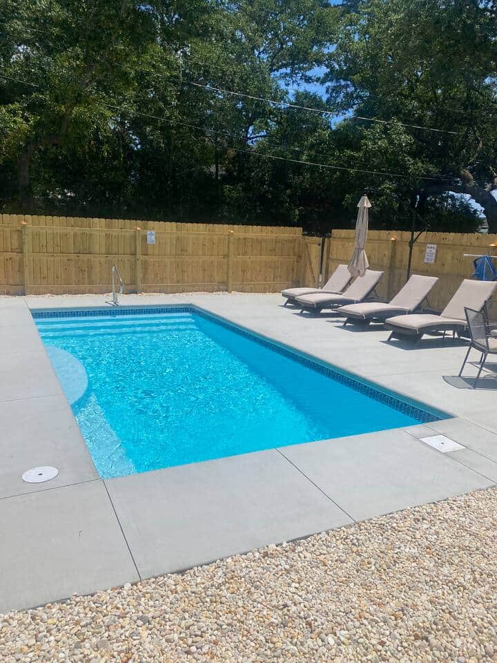 Large saltwater pool 
