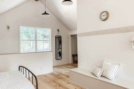 Blackout roller shades on all windows! 