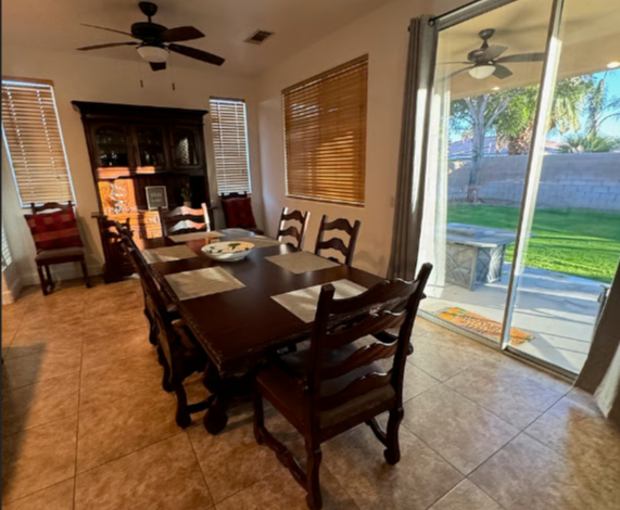 Spacious dining, seating for 8