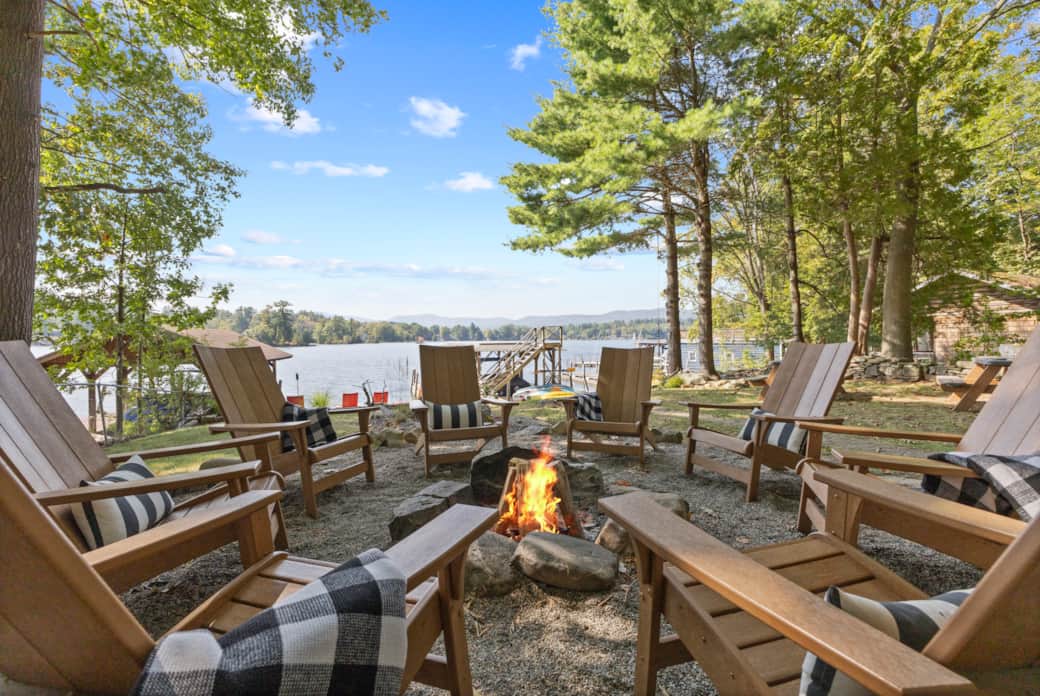 Fire Pit with Lake Views