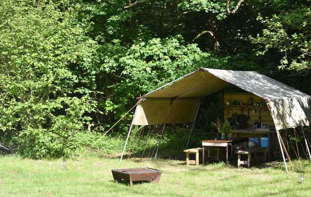 Kitchen tent Bluebell Brook camp Kitchen tent Bluebell Brook camp