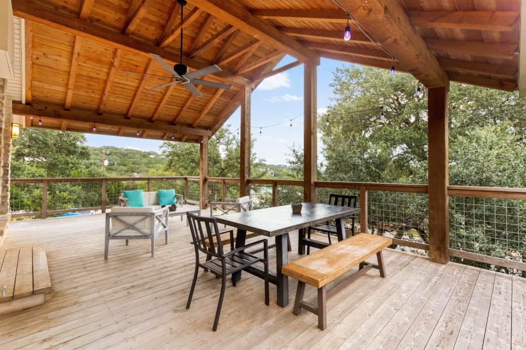 Outdoor Dining Area on Large Deck